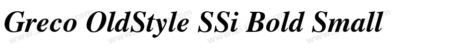 Greco OldStyle SSi Bold Small Caps字体转换